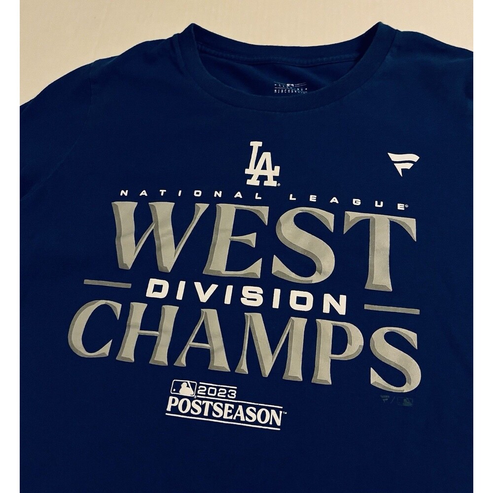 Los Angeles Dodgers LA 2023 NL Division Champs T-Shirt Youth LARGE Boys Series